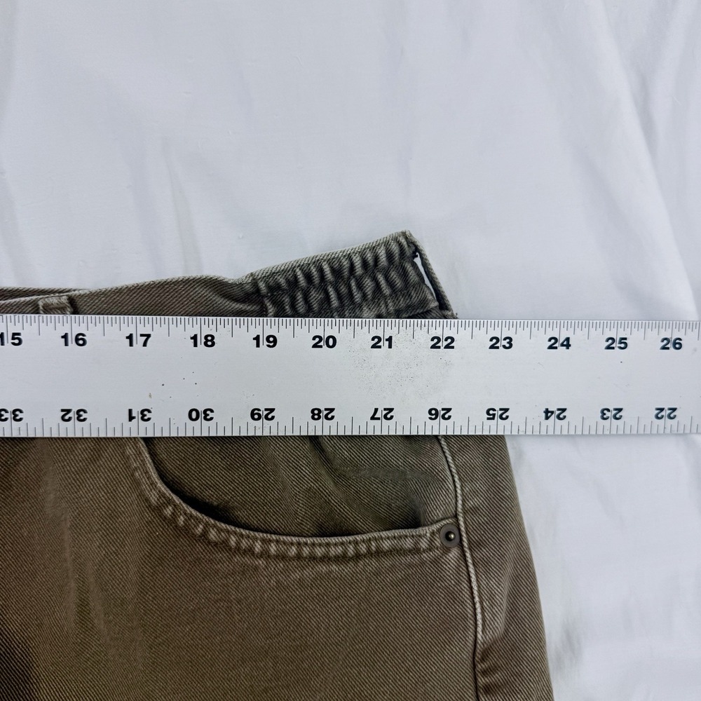LL Bean Double L Comfort Waist Jeans Mens 46x29 Brown Khaki Cotton Straight Leg - Picture 6 of 12